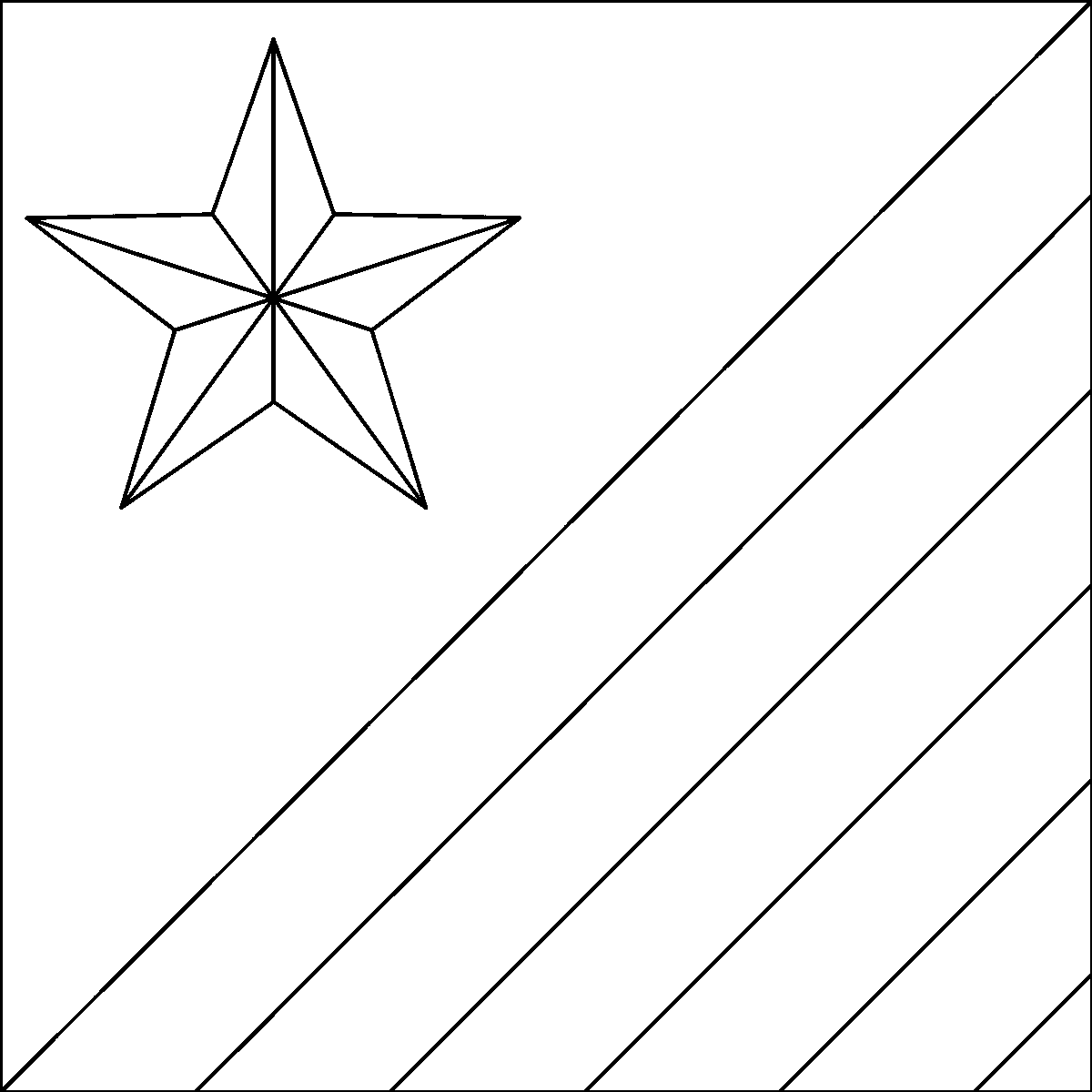 Pattern 20, Captain of His Ship barn quilt pattern thumbnail